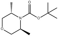 (3S,5S)-3,5-二甲基吗啉-4-羧酸叔丁酯 结构式