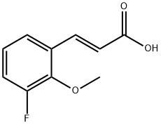 (E)-3-(3-氟-2-甲氧基苯基)丙烯酸 结构式