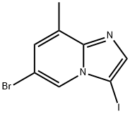 6-Bromo-3-iodo-8-methyl-imidazo[1,2-a]pyridine 结构式