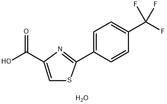 2-(4-(TRIFLUOROMETHYL)PHENYL)THIAZOLE-4-CARBOXYLIC ACID HYDRATE 结构式