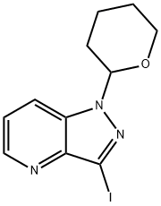 3-碘-1-(四氢-2H-吡喃-2-基)-1H-吡唑并[4,3-B]吡啶 结构式