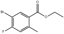 乙基 5-溴-4-氟-2-甲基苯酸盐 结构式