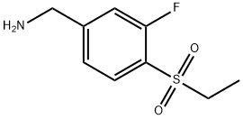 [4-(ethanesulfonyl)-3-fluorophenyl]methanamine 结构式