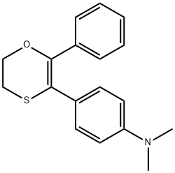 N,N-dimethyl-4-(6-phenyl-2,3-dihydro-1,4-oxathiin-5-yl)aniline 结构式