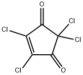 4-Cyclopentene-1,3-dione,2,2,4,5-tetrachloro- 结构式