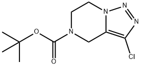 5-BOC-3-氯-4,5,6,7-四氢-[1,2,3]三唑并[1,5-A]吡嗪 结构式