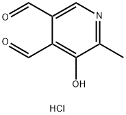 5-羟基-6-甲基-3,4-吡啶二甲醛盐酸盐 结构式