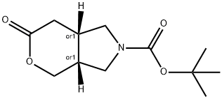 TERT-BUTYL (3AR,7AS)-6-OXOHEXAHYDROPYRANO[3,4-C]PYRROLE-2(3H)-CARBOXYLATE 结构式