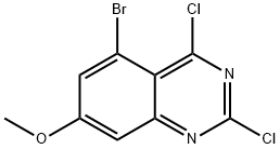 5-bromo-2,4-dichloro-7-methoxyquinazoline 结构式