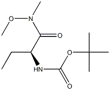 (S)-2-(BOC-氨基)-N-甲氧基-N-甲基丁酰胺 结构式