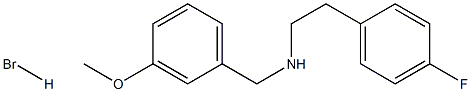 2-(4-氟苯基)-N-(3-甲氧基苄基)乙-1-胺氢溴酸盐 结构式