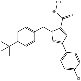 1-(4-(tert-butyl)benzyl)-3-(4-chlorophenyl)-N-hydroxy-1H-pyrazole-5-carboxamide 结构式
