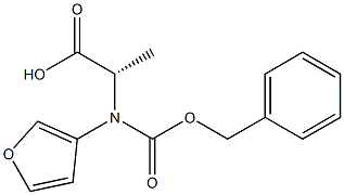 N-CBZ-R-3-呋喃基丙氨酸 结构式