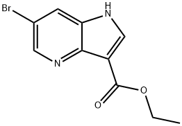 ethyl 6-bromo-1H-pyrrolo[3,2-b]pyridine-3-carboxylate 结构式