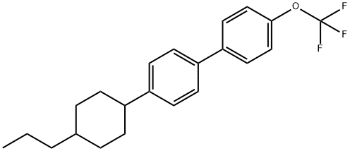 反式-4-(4-丙基环己基)-4'-三氟甲氧基联苯(C3液晶) 结构式