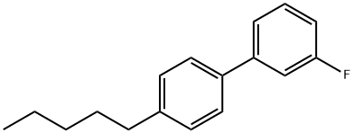 4'-Pentyl-3-fluorobiphenyl 结构式