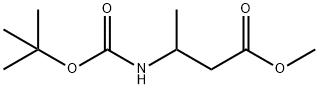 3-(叔丁氧羰基氨基)丁酸甲酯 结构式