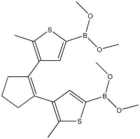 四甲基(环戊-1-烯-1,2-二基双(5-甲基噻吩-4,2-二基))二硼酸酯 结构式