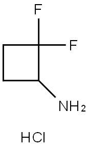 2,2-Difluorocyclobutan-1-amine hydrochloride 结构式