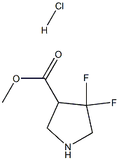 methyl 4,4-difluoropyrrolidine-3-carboxylate hydrochloride 结构式