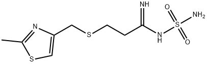 3-(((2-(methylthio)thiazol-4-yl)methyl)thio)-N-sulfamoylpropanimidamide 结构式