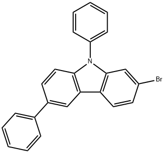 2-溴-6,9-二苯基咔唑 结构式