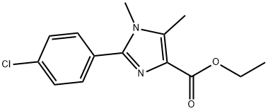 2-(4-CHLOROPHENYL)-1,5-DIMETHYL-1H-IMIDAZOLE-4-CARBOXYLIC ACID ETHYL ESTER 结构式