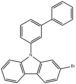 2-溴-9-([1,1'-联苯]-3-基)咔唑 结构式
