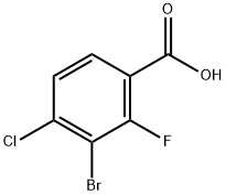 2-氟-3-溴-4-氯苯甲酸 结构式