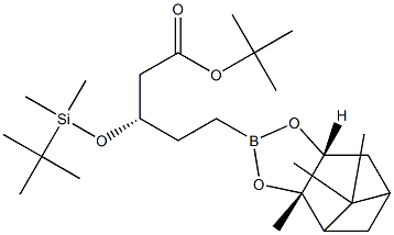 (3S)-TERT-BUTYL 3-(TERT-BUTYLDIMETHYLSILYLOXY)-5-[(2S,6R)-2,9,9-TRIMETHYL-3,5-DIOXA-4-BORATRICYCLO[6.1.1.02,6]DECAN-4-YL]PENTANOATE 结构式