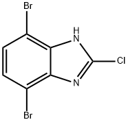 4,7-二溴-2-氯-1H-苯并咪唑 结构式