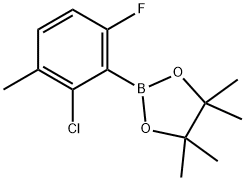 2-Chloro-6-fluoro-3-methylphenylboronic acid pinacol ester 结构式