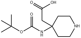 4-(Boc-amino)-4-piperidineacetic acid 结构式