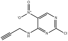 2-chloro-5-nitro-N-(prop-2-yn-1-yl)pyrimidin-4-amine 结构式