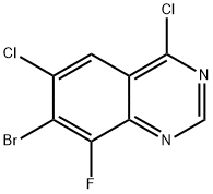 7-溴-4,6-二氯-8-氟喹唑啉 结构式