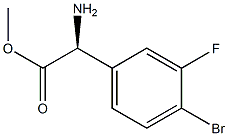 METHYL(2S)-2-AMINO-2-(4-BROMO-3-FLUOROPHENYL)ACETATE 结构式