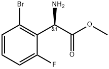 METHYL(2R)-2-AMINO-2-(2-BROMO-6-FLUOROPHENYL)ACETATE 结构式