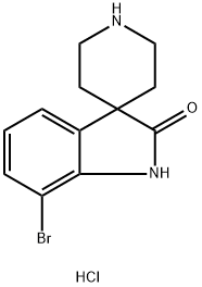 7-溴-1,2-二氢螺[吲哚-3,4'-哌啶]-2-酮盐酸盐 结构式