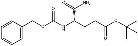 (S)-5-氨基-4-(苄氧基羰基氨基)-5-氧代戊酸叔丁酯 结构式