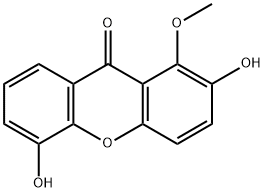 2,5-二羟基-1-甲氧基呫吨酮 结构式