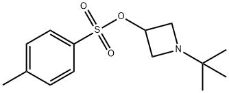 1-(叔丁基)氮杂环丁烷-3-基4-甲基苯磺酸盐 结构式