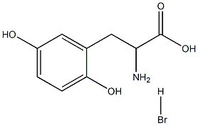 2,5-Dihydroxy-DL-Phenylalanine hydrobromide 结构式