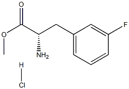 L-3-氟苯丙氨酸甲酯盐酸盐 结构式