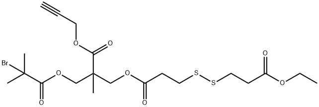 丙-2-炔-1-基-3-((2-溴-2-甲基丙酰基)氧基)-2-(((3-((3-乙氧基-3-氧代丙基)二硫基)丙酰基)氧基)甲基)-2-甲基丙 结构式