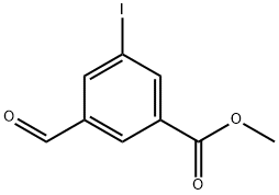 3-甲酰基-5-碘苯甲酸甲酯 结构式