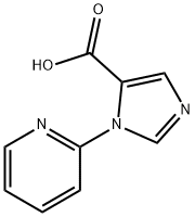 1-(2-吡啶基)咪唑-5-甲酸 结构式