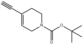 4-乙炔基-5,6-二氢吡啶-1(2H)-羧酸叔丁酯 结构式