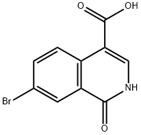 7-溴-1-氧代-1,2-二氢异喹啉-4-羧酸 结构式