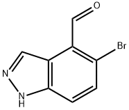 5-溴-1H-吲唑-4-甲醛 结构式