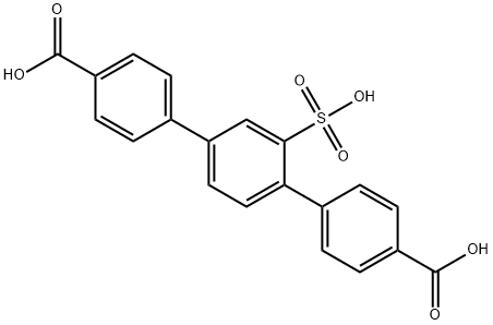 [1,1':4',1''-Terphenyl]-4,4''-dicarboxylic acid, 2'-sulfo- 结构式